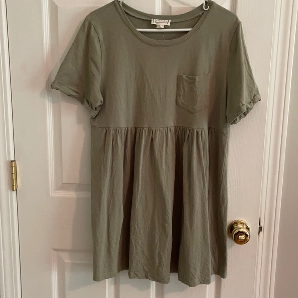 Green babydoll dress